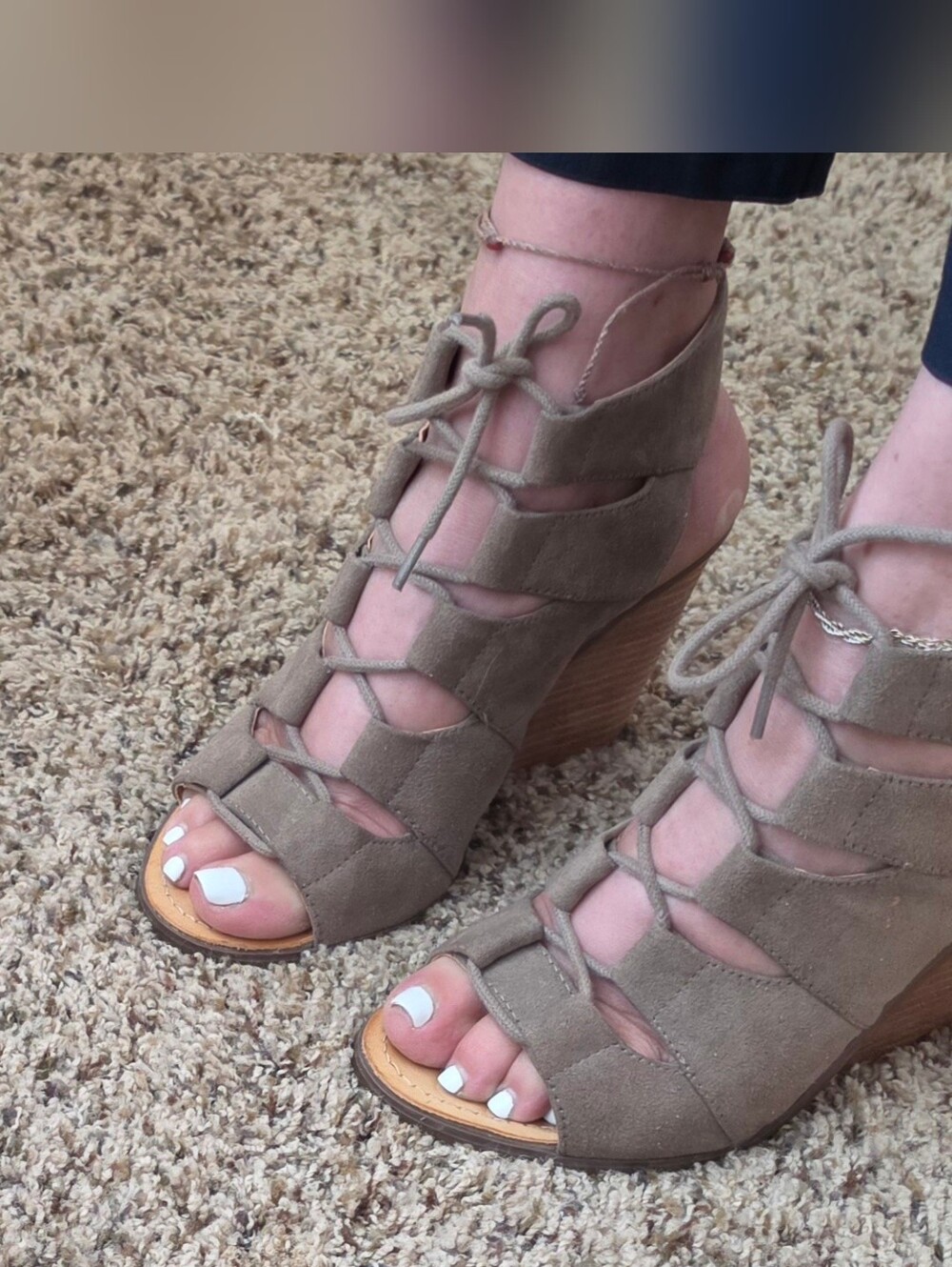 Melrose And Market Strappy wedge sandles  6